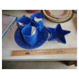 LONGABERGER 5 PIECES CORNFLOWER LONGABERGER 5 PIECES CORNFLOWER