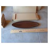 LONGABERGER LONG OVAL TRAY CHOCOLATE LONGABERGER LONG OVAL TRAY CHOCOLATE