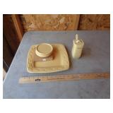 LONGABERGER 5 PIECES OF BUTTERNUT ITEMS LONGABERGER 5 PIECES OF BUTTERNUT ITEMS