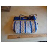 LONGABERGER BLUE STRIPPED PURSE LONGABERGER BLUE STRIPPED PURSE