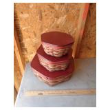 LONGABERGER MATCHED SET OF 3 BASKETS LONGABERGER MATCHED SET OF 3 BASKETS