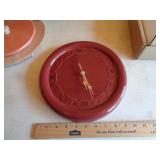 LONGABERGER POTTERY CLOCK PAPRIKA LONGABERGER POTTERY CLOCK PAPRIKA