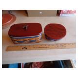 LONGABERGER 2 RED, WHITE & BLUE BASKETS LONGABERGER 2 RED, WHITE & BLUE BASKETS