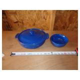 LONGABERGER CASSEROLE & BOWL CORNFLOWER LONGABERGER CASSEROLE & BOWL CORNFLOWER