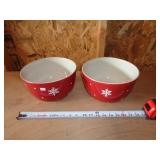 LONGABERGER 2 SNOWFLAKE BOWLS LONGABERGER 2 SNOWFLAKE BOWLS