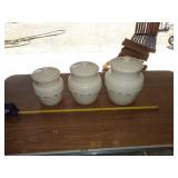 LONGABERGER 3PC HERITAGE GREEN CANISTER SET LONGABERGER 3PC HERITAGE GREEN CANISTER SET