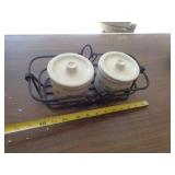 LONGABERGER CROCKS WITH HOLDER LONGABERGER CROCKS WITH HOLDER