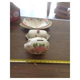 FRANCISCAN CHINA PIG / BUTTER / ASH & SERVER FRANCISCAN CHINA PIG / BUTTER / ASH & SERVER