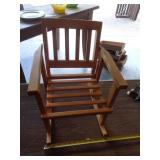 KID'S OAK HAND MADE ROCKER 12'W X 18' T X 10'D KID'S OAK HAND MADE ROCKER 12'W X 18' T X 10'D