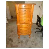 JEWELRY CABINET 42' T X 19' W / 8 DRAWER JEWELRY CABINET 42' T X 19' W / 8 DRAWER