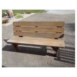 WOOD BENCH ALSO MAKES TABLE 60' X 24' X 33' WOOD BENCH ALSO MAKES TABLE 60' X 24' X 33'