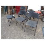 4 FOLDING METAL CHAIRS 4 FOLDING METAL CHAIRS