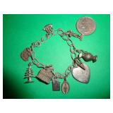 VINTAGE STERLING CHARM BRACELET / 23.11 GRAMS VINTAGE STERLING CHARM BRACELET / 23.11 GRAMS