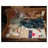 BOX OF JEWELRY & MISC.