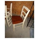 3 WOOD CHAIRS APPROX 35' TALL
