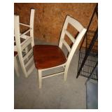 3 WOOD CHAIRS APPROX 35" TALL