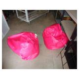 2 KID'S BEAN BAG CHAIRS / PINK