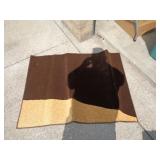 TWO TONE BROWN RUG 36" X 48"