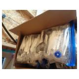 BOX OF PLASTIC FORKS & SPOONS / RR