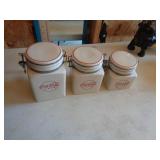 3 PC COCA COLA CANISTER SET / RSS