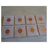 8 UNCIRCULATED LINCOLN CENTS