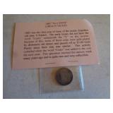 1883 'NO CENTS' 'V' NICKEL