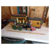 HANDMADE WOOD TRAIN / ENGINE & 3 CARS