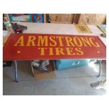 ARMSTRONG TIRES METAL SIGN 48" X 18" / LSW