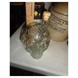 GLASS SKULL BOTTLE