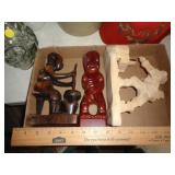 3 WOOD CARVED FIGURES