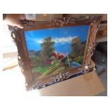 SCOTTISH ART / OLD FRAME / 24" X 22" / FT