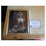 ALI SIGNED PHOTO FRAMED / WITH CERT.