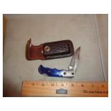 BLUE HANDLE LOCKBACK WITH SHEATH