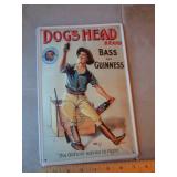 8X11 METAL SIGN DOG'S HEAD