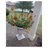 GARDEN POT WITH RED FLOWER GARDEN POT WITH RED FLOWER