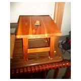 SMALL WOOD STOOL / 12' T X 11' W SMALL WOOD STOOL / 12' T X 11' W