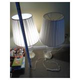 TWO MATCHING CRYSTAL LAMPS / LR TWO MATCHING CRYSTAL LAMPS / LR