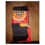 1 PAIR BLACK TOP THERMAL SOCKS SIZE 6-11