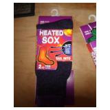 1 PAIR PURPLE TOP THERMAL SOCKS SIZE 9-11