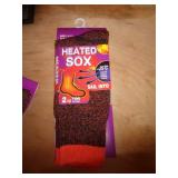 1 PAIR ORANGE TOP THERMAL SOCKS SIZE 9-11