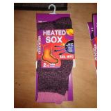 1 PAIR LAVENDER TOP THERMAL SOCKS SIZE 9-11