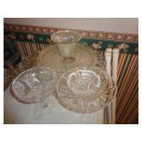 LOT OF CRYSTAL / CAKE STANDS & ETC / DR