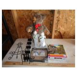 BOX LOT - TEDDY, ANGELS, PUZZLE & ETC