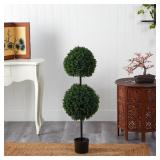 3.5FT BOXWOOD ARTIFICIAL TOPIARY