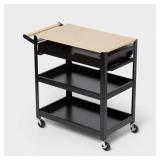 3-TIER METAL ROLLING SERVICE CART