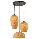 RATTAN PENDANT HANGING LIGHT **INCOMPLETE
