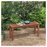 SOLID WOOD PATIO BENCH