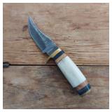 SM DAMASCUS STEEL HUNTING KNIFE