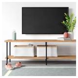60" WOOD & METAL TV STAND