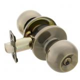 KEYED ANTIQUE BRASS DOORKNOB